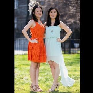 Sky blue high-low summer dress